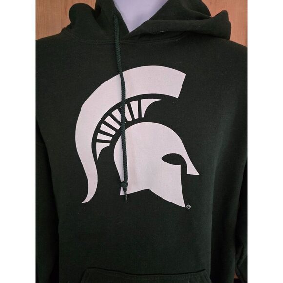 Michigan State Spartans Hoodie L Gildan Heavy Blend Green - Picture 3 of 10